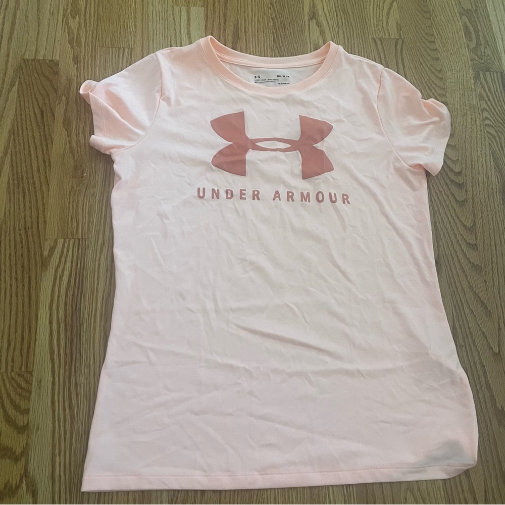 Under Armour Light Pink Peach HeatGear Tshirt
